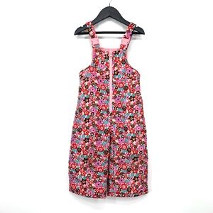 Oshkosh B’Gosh Pink Multi Flower Print Snow Pants Adjustable Overalls Size 24M